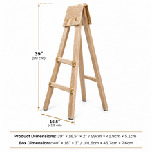 Triangular Wooden Incense Stand - BeigeTriangular Wooden Incense Stand - Beige, Freestanding A-Frame Display Stand, 39" x 16.5" x 2"