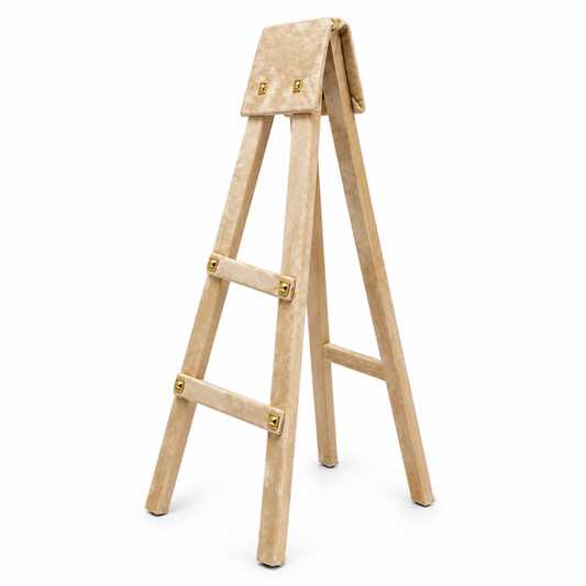 Triangular Wooden Incense Stand - BeigeTriangular Wooden Incense Stand - Beige, Freestanding A-Frame Display Stand, 39" x 16.5" x 2"