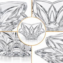 Large Clear Flower-Shaped Decorative Serving Bowl – Elegant Petal Design, 8.25"