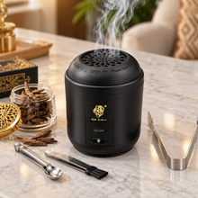 Compact Electric Bakhoor Burner Set with 4 Accessories – Black Incense Burner for Bakhoor & Home Fragrance