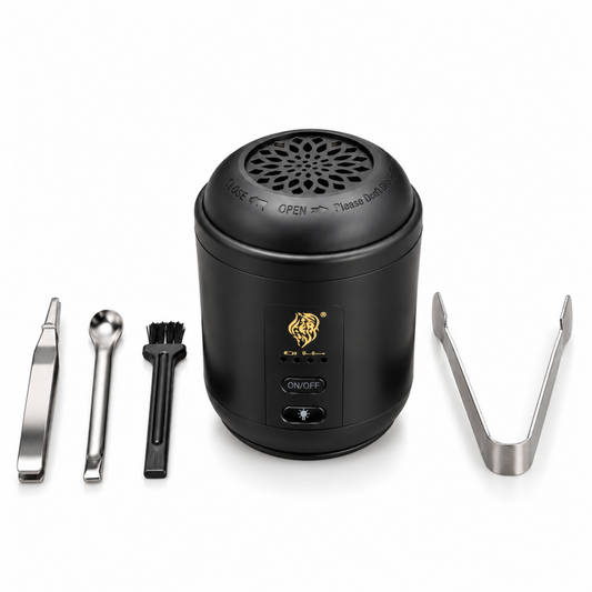 Compact Electric Bakhoor Burner Set with 4 Accessories – Black Incense Burner for Bakhoor & Home Fragrance