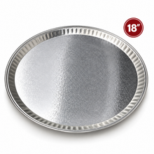 50-Pack 18-Inch Round Aluminum Serving Trays – Disposable Silver Party & Catering Platters