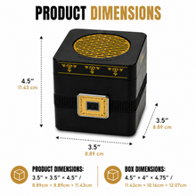 Rechargeable Electric Bakhoor Burner with USB-C Charging – Portable Black & Gold Incense Burner