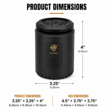 Portable Rechargeable Electric Bakhoor Burner – USB-C Mini Oud Incense Burner with Charcoal Tongs, Black