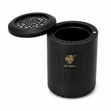 Portable Rechargeable Electric Bakhoor Burner – USB-C Mini Oud Incense Burner with Charcoal Tongs, Black