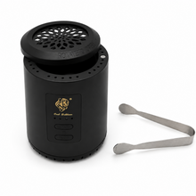 Portable Rechargeable Electric Bakhoor Burner – USB-C Mini Oud Incense Burner with Charcoal Tongs, Black