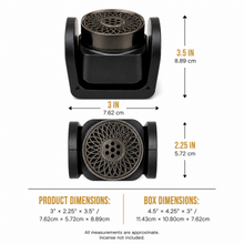 Portable Bakhoor Incense Burner Set with Rotating Holder, Tongs, Tool & Cleaning Brush – Black