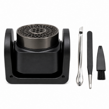Portable Bakhoor Incense Burner Set with Rotating Holder, Tongs, Tool & Cleaning Brush – Black