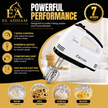 Bester Electric Hand Mixer with Dual Stainless Steel Beaters and 7-Speed Control