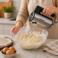 200 W Electric Hand Mixer with 5 Speeds and Twin Beaters, Stainless Steel Finish