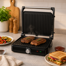 1500W Nonstick Electric Panini Press Grill with Temperature Control