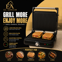 1500W Nonstick Electric Panini Press Grill with Temperature Control