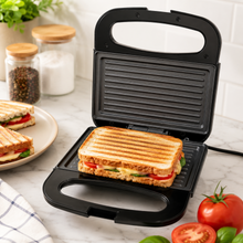 Nonstick Electric Sandwich Maker & Panini Press Grill, 750W, Black