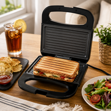 Nonstick Electric Sandwich Maker & Panini Press Grill, 750W, Black