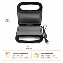 Nonstick Electric Sandwich Maker & Panini Press Grill, 750W, Black