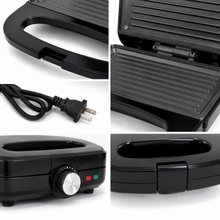 Nonstick Electric Sandwich Maker & Panini Press Grill, 750W, Black