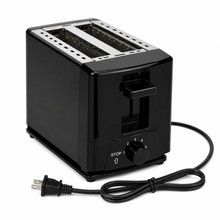 750 W 2-Slice Pop-Up Toaster with 5 Shade Settings, Black