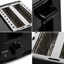 750 W 2-Slice Pop-Up Toaster with 5 Shade Settings, Black
