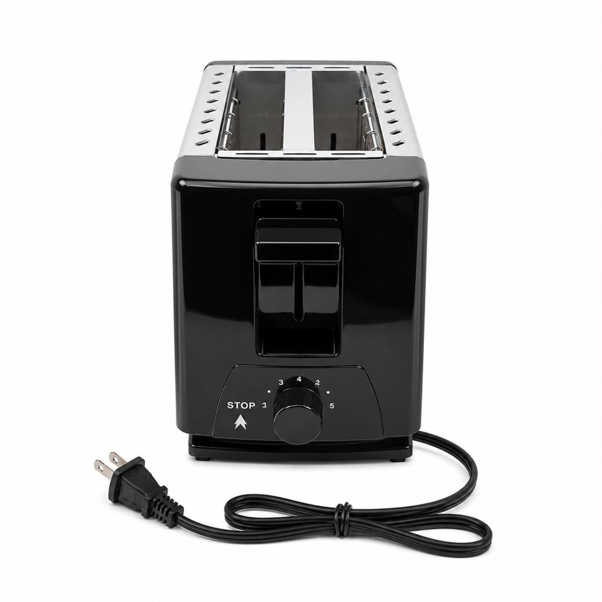 750 W 2-Slice Pop-Up Toaster with 5 Shade Settings, Black