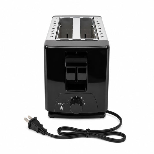 750 W 2-Slice Pop-Up Toaster with 5 Shade Settings, Black