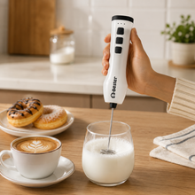 3-in-1 Rechargeable Cordless Hand Mixer with Whisk, Frother and Mixing Hook