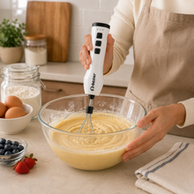 3-in-1 Rechargeable Cordless Hand Mixer with Whisk, Frother and Mixing Hook