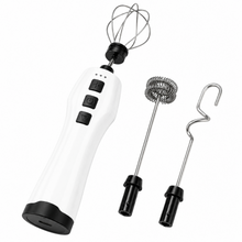 3-in-1 Rechargeable Cordless Hand Mixer with Whisk, Frother and Mixing Hook