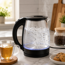 1.8 L Electric Glass Water Kettle with Auto Shut-Off, Black