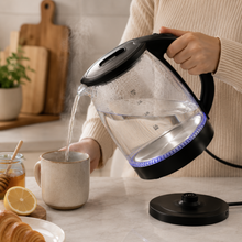 1.8 L Electric Glass Water Kettle with Auto Shut-Off, Black