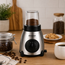 500 W Electric Blender with 6-Cup Glass Jar and Grinder Attachment, 5 Speeds