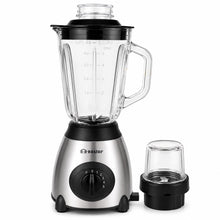 500 W Electric Blender with 6-Cup Glass Jar and Grinder Attachment, 5 Speeds