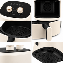 5 L Electric Air Fryer with Adjustable Temperature and Timer, Cream, 1200 W