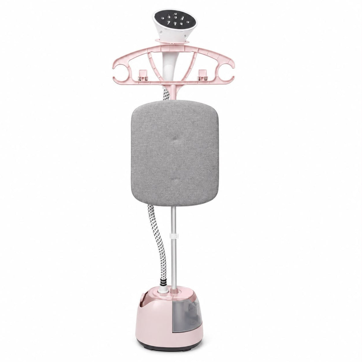 1.4 L Standing Clothes Steamer with Ironing Board and Garment Hanger, Pink, 1400 W