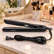 GROVIN Professional Hair Straightener – Black Flat Iron with Digital Controls & Adjustable Dial