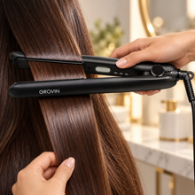 GROVIN Professional Hair Straightener – Black Flat Iron with Digital Controls & Adjustable Dial