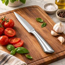 PRO SERIES Medium Stainless Steel Kitchen Knife with Sculpted Metal Handle – 9.5 Inch