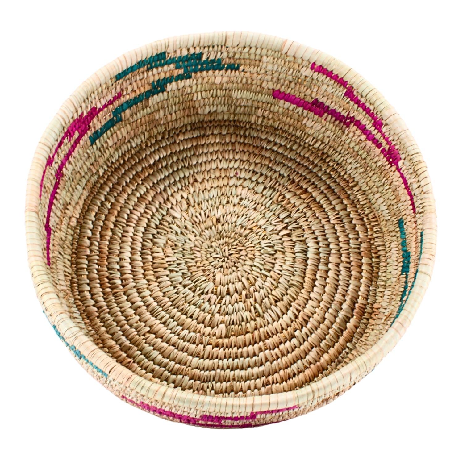Decorated Round Rattan Bread Box with Lid