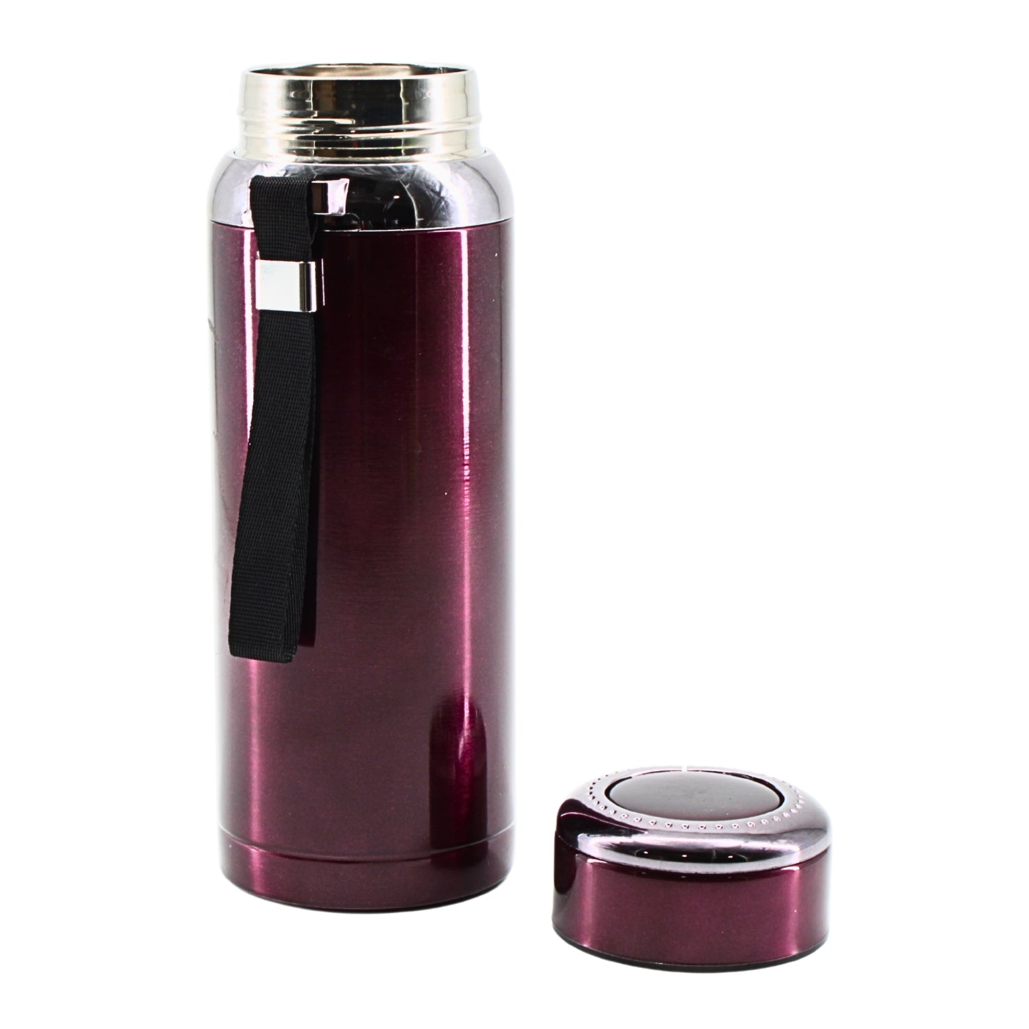 Stainless Steel Water Thermos - Burgundy - 9" x 3.75" x 3" - ثالاجة ماء
