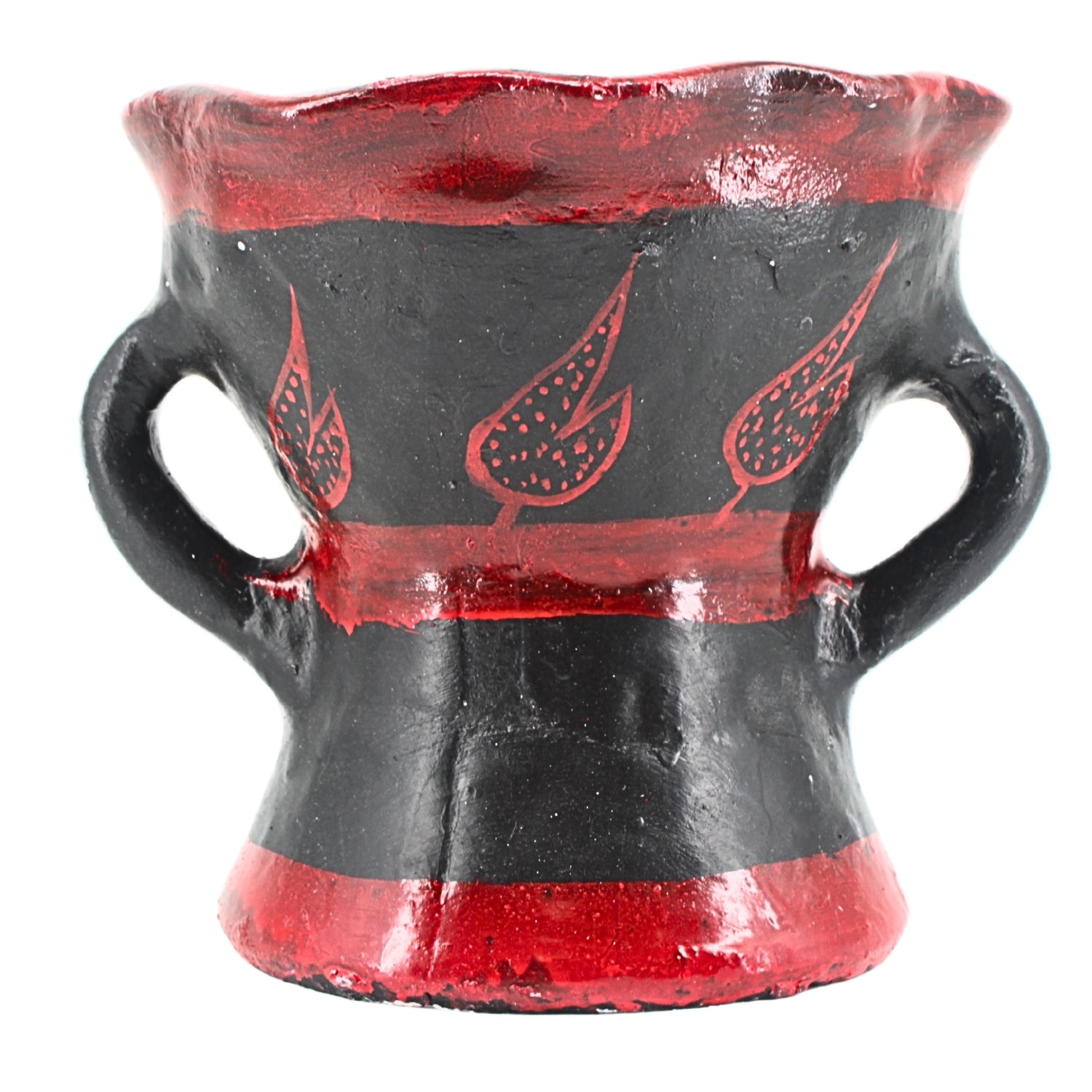 Traditional Decorated Clay Charcoal Holder 9.5" x 7.5" - موقد