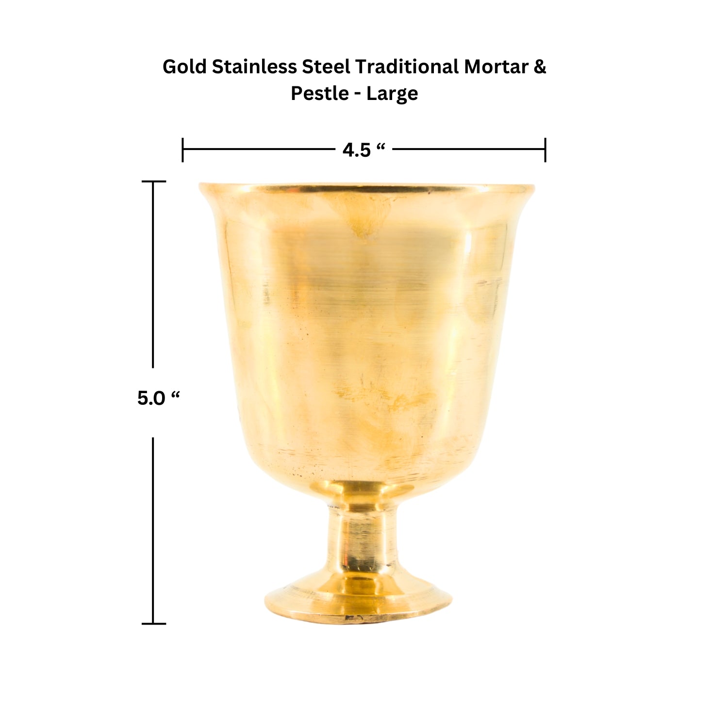 Gold Stainless Steel Mortar & Pestle (Multiple Sizes)