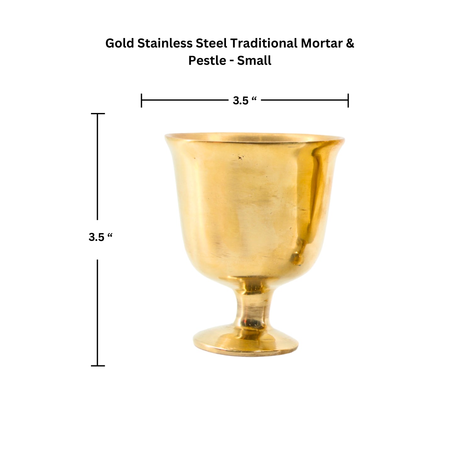 Gold Stainless Steel Mortar & Pestle (Multiple Sizes)