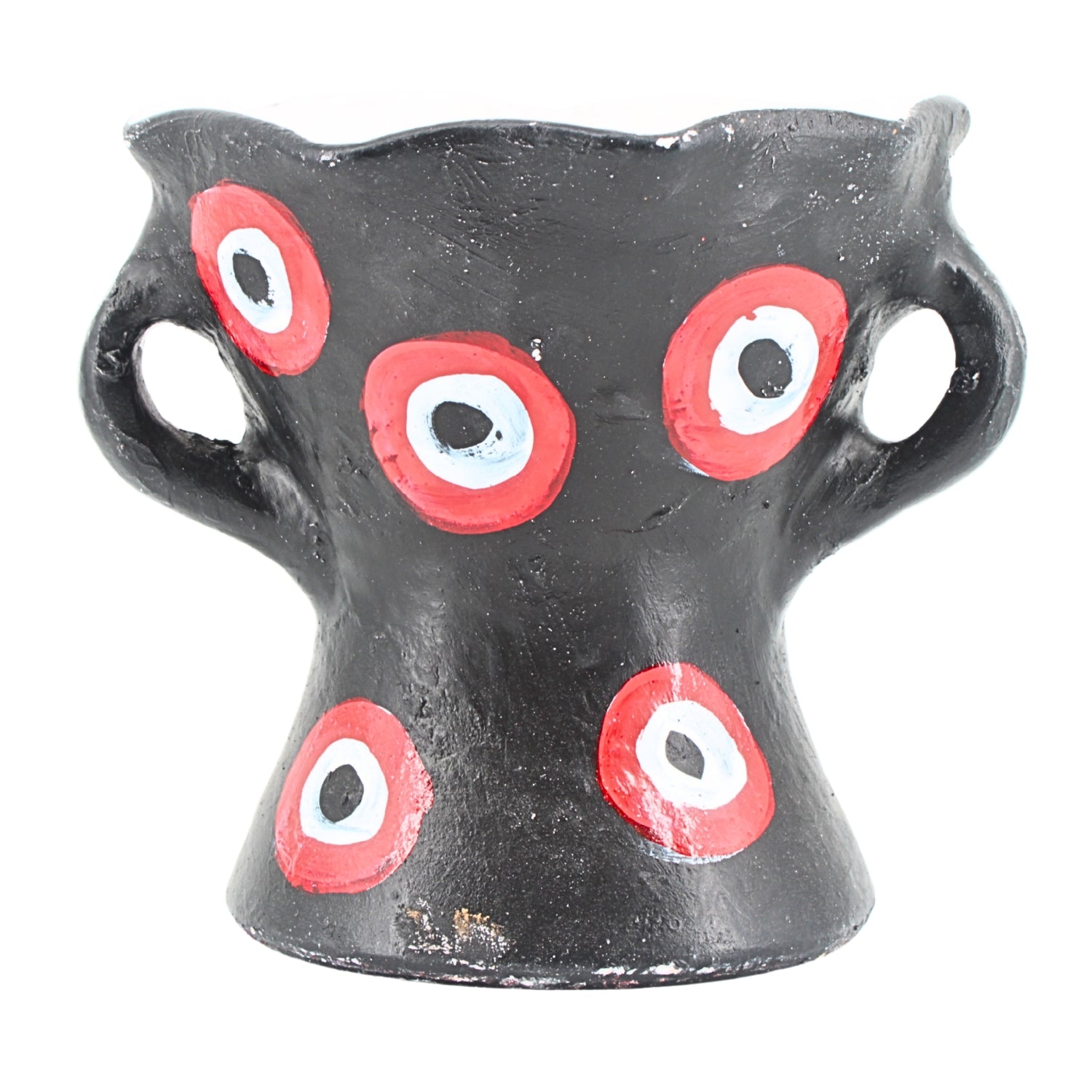 Traditional Decorated Clay Charcoal Holder 9.5" x 7.5" - موقد