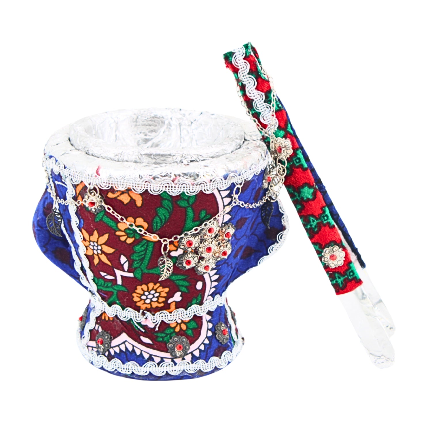 Traditional San'ani Decorated Incense Burner 6" x 5.25" -مبخره ملبس صنعاني