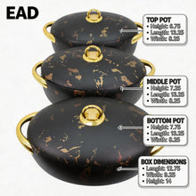 Premium Dining Insulated Casserole Set - 3 PCS Black & Gold with Magnetic-Lock (2.0L, 2.5L, 3.0L)