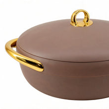 Premium Dining Insulated Casserole Set - 3 PCS Brown & Gold with Magnetic-Lock (2.0L, 2.5L, 3.0L)