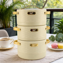 Modern Beige Insulated Casserole Set for Hot Food - 3-Piece Set 1.5L / 2L / 2.5L