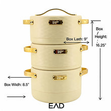 Modern Beige Insulated Casserole Set for Hot Food - 3-Piece Set 1.5L / 2L / 2.5L