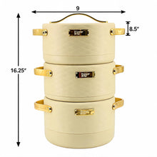 Modern Beige Insulated Casserole Set for Hot Food - 3-Piece Set 1.5L / 2L / 2.5L