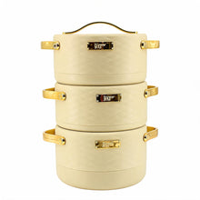 Modern Beige Insulated Casserole Set for Hot Food - 3-Piece Set 1.5L / 2L / 2.5L