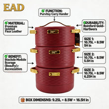Modern Maroon Insulated Casserole Set for Hot Food - 3-Piece Set 1.5L / 2L / 2.5L